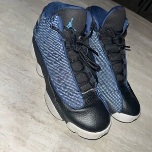 Jordan Retro High Top Sneakers in Navy Blue, Black, White